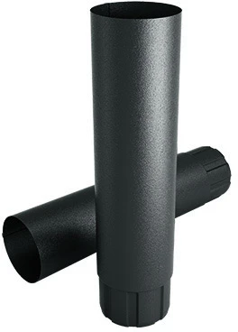 Rura spustowa systemu Flamingo BUDMAT 90mm grafitowa 087 / RAL7011/ 1 metr