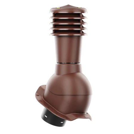 SL-125-01-PR Kominek wentylacyjny Smartline do blachodachówki profil R fi 125mm nieocieplony brąz