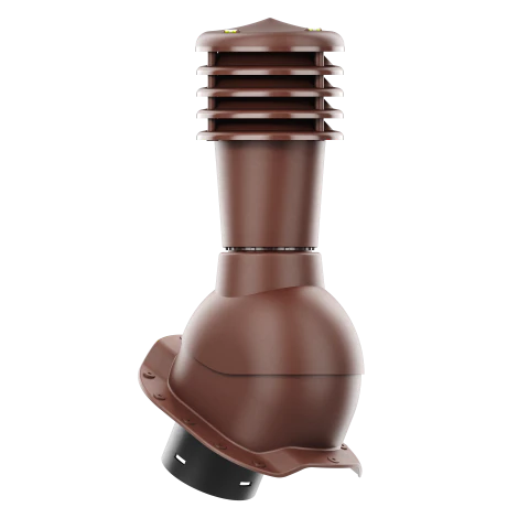 SL-125-01-PR Kominek wentylacyjny Smartline do blachodachówki profil R fi 125mm nieocieplony brąz