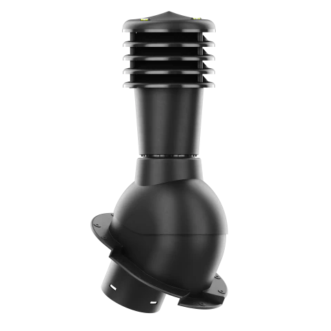 SL-125-02-PK Kominek wentylacyjny Smartline do blachy dachówkowej karpiówki fi 125mm nieocieplony czarny