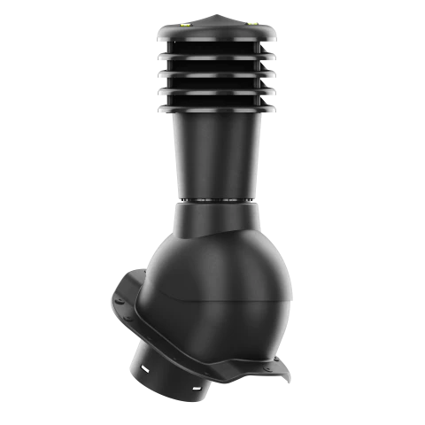 SL-125-02-PR Kominek wentylacyjny Smartline do blachodachówki profil R fi 125mm nieocieplony czarny