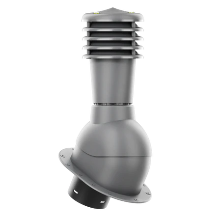 SL-125-03-PI Kominek wentylacyjny Smartline z podstawą płaską i uszczelką butylową profil PI fi 125mm nieocieplony grafi