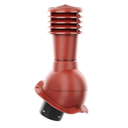 SL-125-04-PF Kominek wentylacyjny Smartline do blachodachówki profil F fi 125mm nieocieplony czerwony