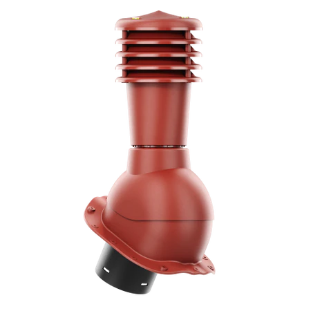 SL-125-04-PG Kominek wentylacyjny Smartline do blachodachówki profil G fi 125mm nieocieplony czerwony