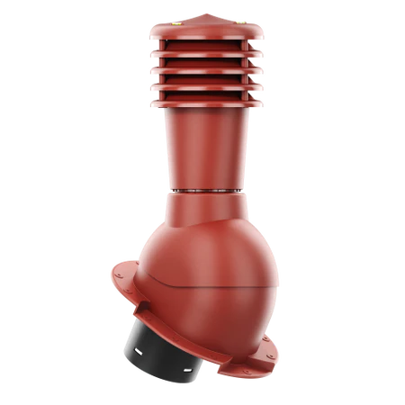SL-125-04-PK Kominek wentylacyjny Smartline do blachy dachówkowej karpiówki fi 125mm nieocieplony czerwony