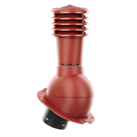 SL-125-04-PM Kominek wentylacyjny Smartline do blachodachówki profil M fi 125mm nieocieplony czerwony