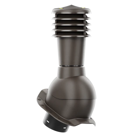 SL-125-07-PR Kominek wentylacyjny Smartline do blachodachówki profil R fi 125mm nieocieplony ciemny brąz