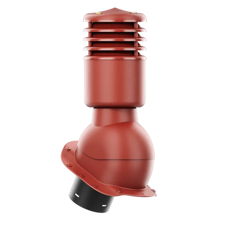 SLO-125-04-PB Kominek wentylacyjny Smartline do blachodachówki profil B fi 125mm ocieplony czerwony