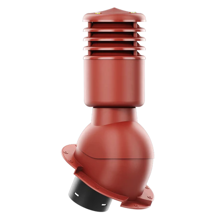 SLO-125-04-PK Kominek wentylacyjny Smartline do blachy dachówkowej karpiówki fi 125mm ocieplony czerwony