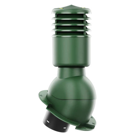 SLO-125-05-PK Kominek wentylacyjny Smartline do blachy dachówkowej karpiówki fi 125mm ocieplony zielony
