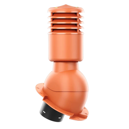 SLO-125-06-PK Kominek wentylacyjny Smartline do blachy dachówkowej karpiówki fi 125mm ocieplony ceglasty