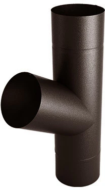 Trójnik rury spustowej systemu Budmat FLAMINGO 90 brąz 434 / RAL8017 / 60°