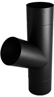 Trójnik rury systemu Budmat FLAMINGO 90 czarny 015 / RAL9005 / 60°