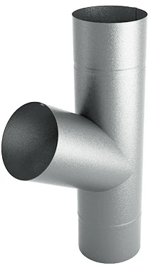 Trójnik rury systemu Budmat FLAMINGO 90 srebrny 045 / RAL9006 / 60°