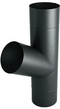 Trójnik rury systemu FLAMINGO BUDMAT 90mm grafit 087 / RAL7011 / 60°