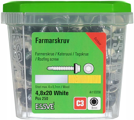 Wkręt farmerski 4,8x20 Essve 250szt.