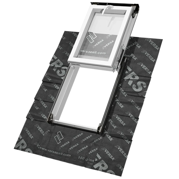 Wyłaz dachowy z PVC 2-szybowy biały/RAL7016 OKPOL IGWX+ E2 55x78