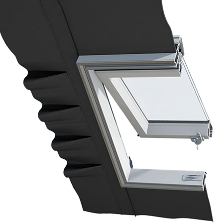 Wyłaz dachowy z PVC 2-szybowy/ OKPOL IGWX+ E2 Antracyt RAL 7016
