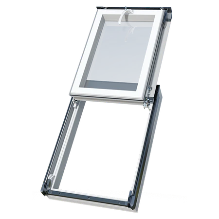 Wyłaz dachowy z PVC biały/RAL 7016 2-szybowy OKPOL IGWX E2 55x78