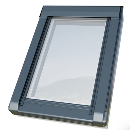 Wyłaz dachowy z PVC biały/RAL 7016 2-szybowy OKPOL IGWX E2 55x78