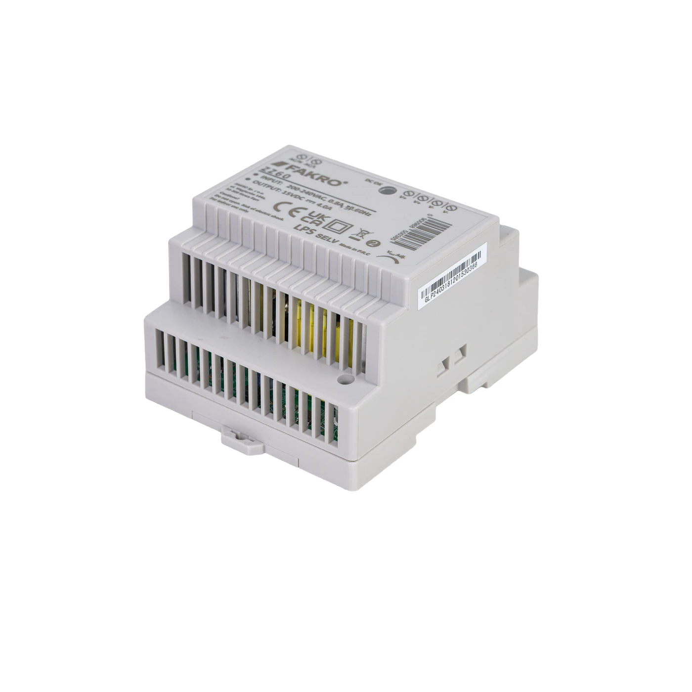 Zasilacz do akcesoriów elektrycznych Fakro Z-Wave 15V szyna DIN ZZ60
