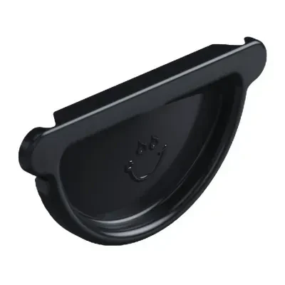 Zaślepka rynnowa uniwersalna 135 mm Stal czarny RAL9005 Galeco