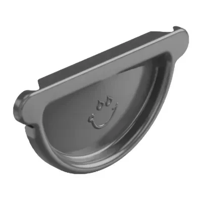 Zaślepka rynnowa uniwersalna 135 mm Stal srebrny metalic RAL9006 Galeco