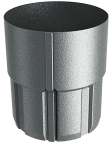 Złączka rury systemu FLAMINGO BUDMAT 100mm metal. antracyt 044 / RAL9007