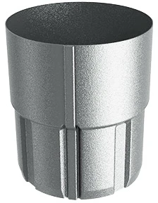 Złączka rury systemu FLAMINGO BUDMAT 90mm ciemny srebrny 045 / RAL9006