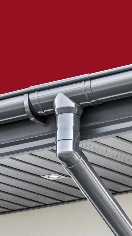 Kolanko do systemu Budmat ProAqua 90 grafitowy RAL7016 / 45° jednokielichowe