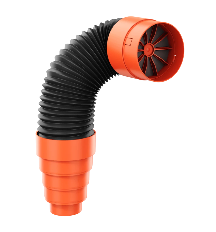 Krono Rura przyłączeniowa Spiro Premium fi 125 dł 60 cm z zaworem zwrotnym, KFPZ-2-1