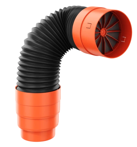 Krono Rura przyłączeniowa Spiro Premium fi 150 dł 60 cm z zaworem zwrotnym, KFPZ-3-1