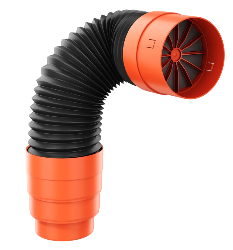 Krono Rura przyłączeniowa Spiro Premium fi 150 dł 60 cm z zaworem zwrotnym, KFPZ-3-1