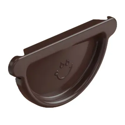 Zaślepka rynnowa uniwersalna 135 mm Stal brąz czekoladowy RAL8017 Galeco